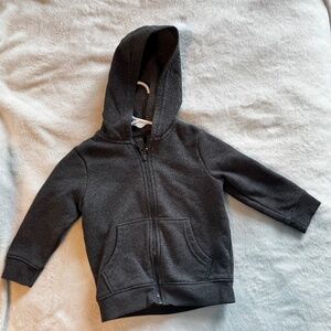 Dark Gray Zipper Hoodie 18 Months